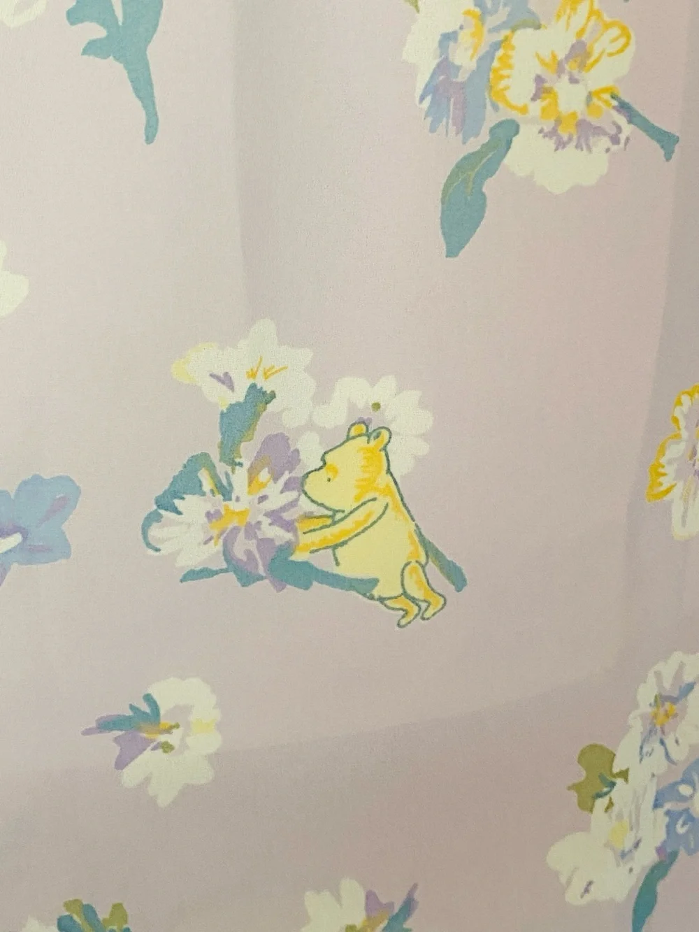 Disney Store Winnie the Pooh Floral Lilac Pull On Maxi Skirt Youth L
